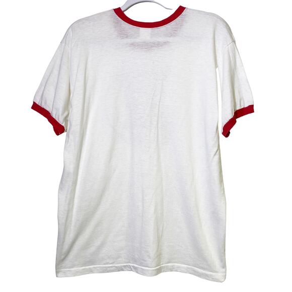 Vintage Apha Los Angeles Mens Single Stitch Graphic Ringer T Shirt 1978 - Picture 7 of 7